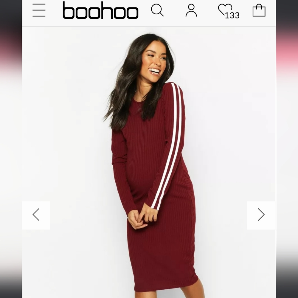 Women's Maternity Long Sleeve Bodycon Dress